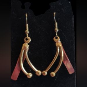 Vintage two tone dangle earrings